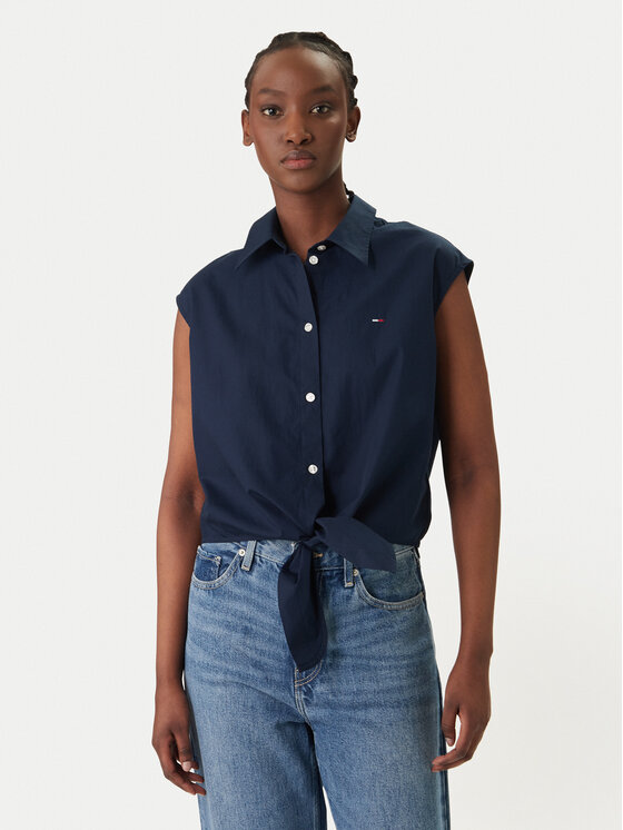 Tommy Jeans Marškiniai · Tamsiai mėlyna