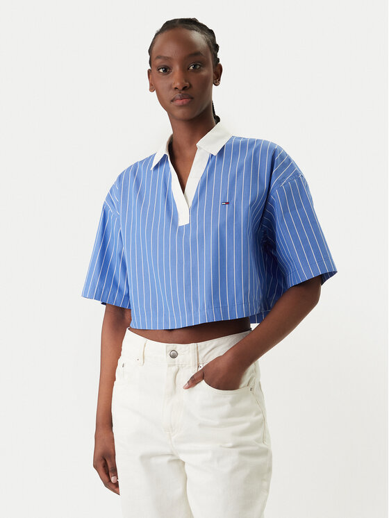 Tommy Jeans Polo marškinėliai · Mėlyna