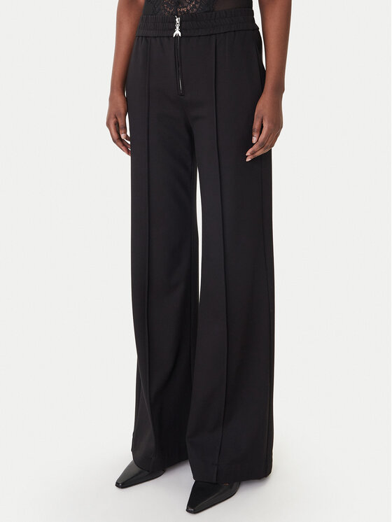 Patrizia Pepe Medžiaginės kelnės · Juoda · Regular Fit