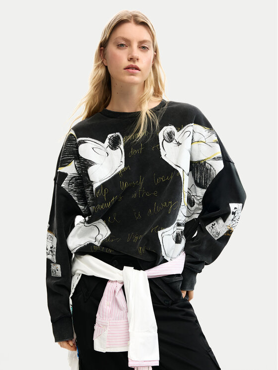 Desigual Džemperis · Juoda · Relaxed Fit