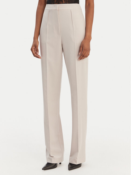 Patrizia Pepe Medžiaginės kelnės · Pilka · Regular Fit