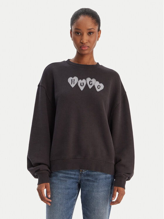 HUGO Džemperis · Juoda · Regular Fit