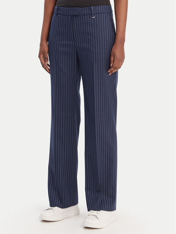 HUGO Medžiaginės kelnės · Tamsiai mėlyna · Slim Fit