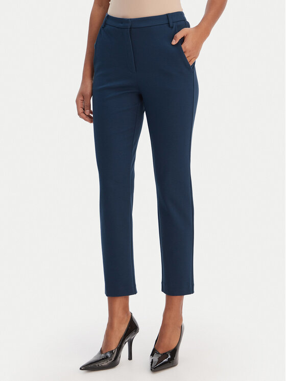 Patrizia Pepe Medžiaginės kelnės · Mėlyna · Slim Fit