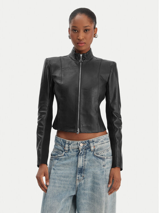 Patrizia Pepe Odinė striukė · Juoda