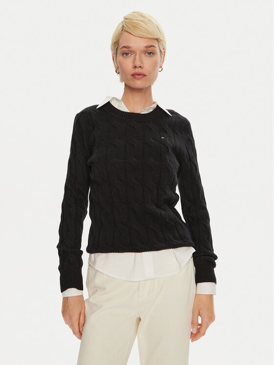 Tommy Hilfiger Megztinis · Juoda · Regular Fit