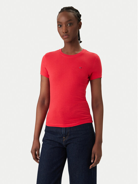 Tommy Jeans Marškinėliai · Raudona