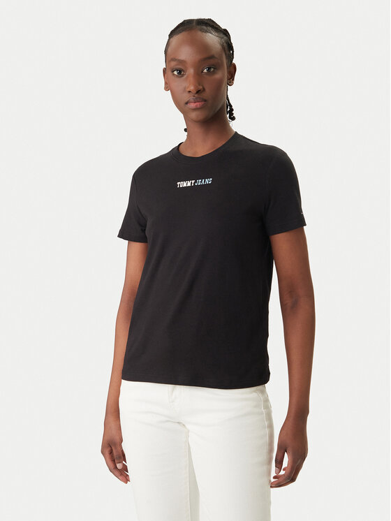 Tommy Jeans Marškinėliai · Juoda