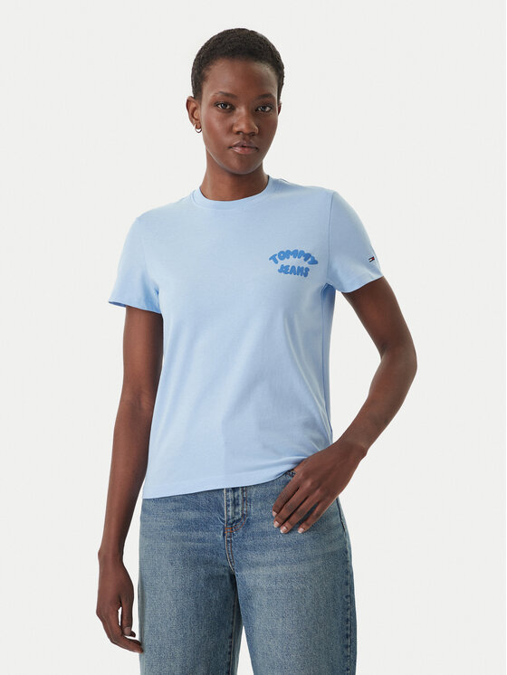 Tommy Jeans Marškinėliai · Žydra