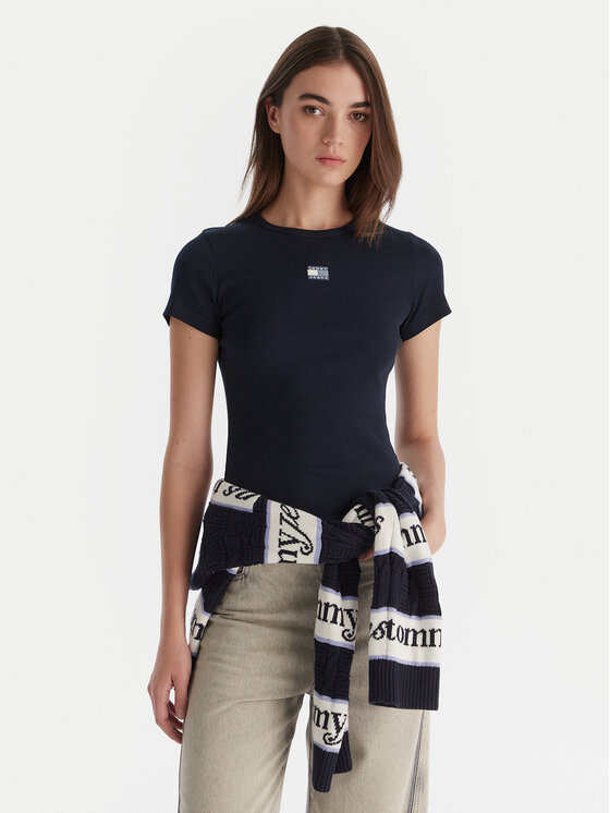 Tommy Jeans Marškinėliai · Tamsiai mėlyna