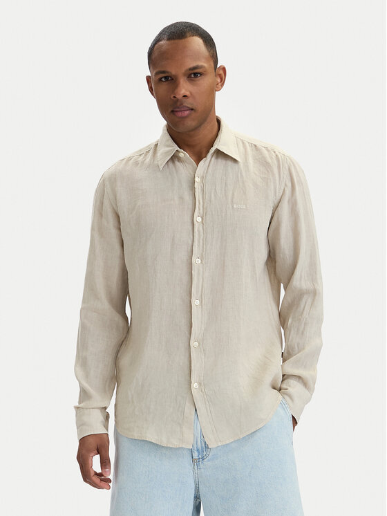 BOSS Marškiniai · Smėlio · Regular Fit