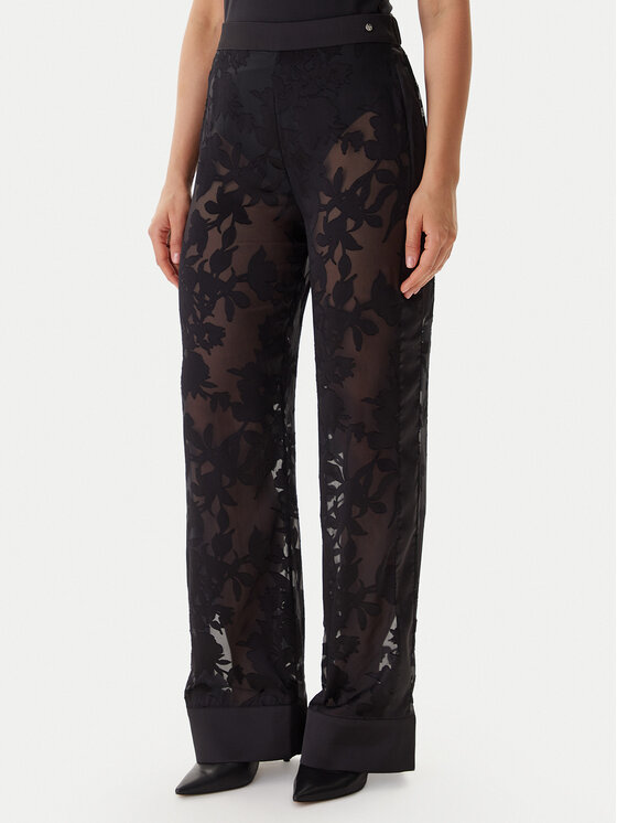 Guess Medžiaginės kelnės · Juoda · Regular Fit