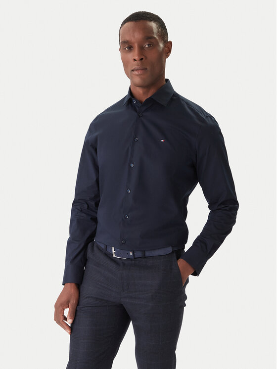 Tommy Hilfiger Marškiniai · Tamsiai mėlyna · Slim Fit