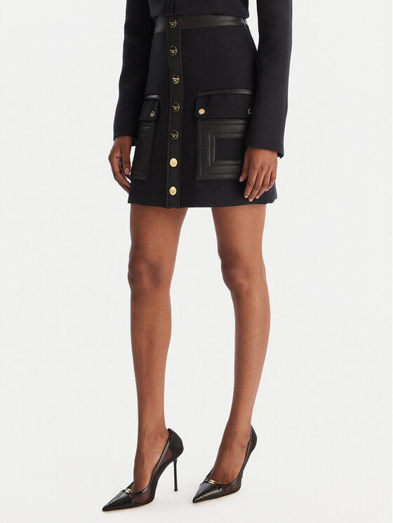 Elisabetta Franchi Trapecijos formos sijonas · Juoda · Mini