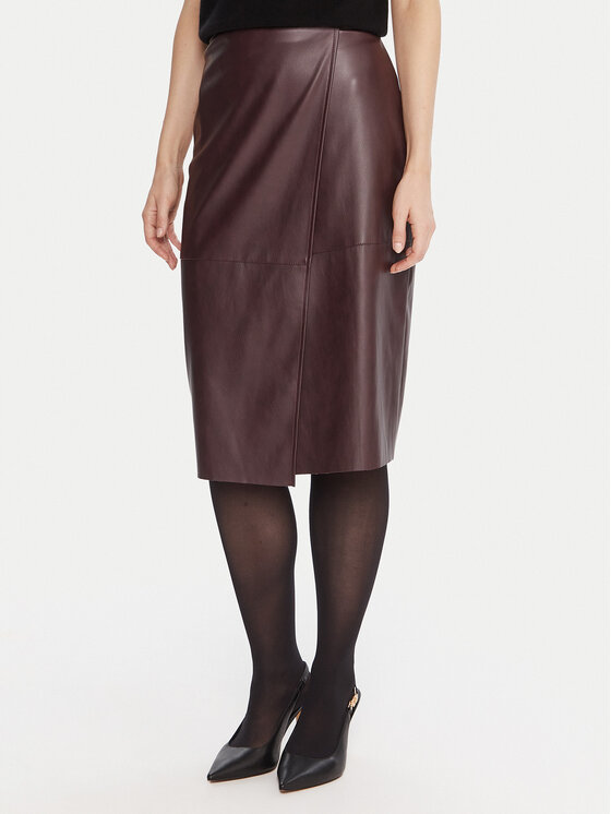 KAOS Dirbtinės odos sijonas · Vyšninė