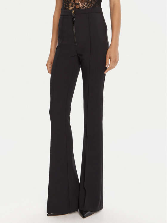 Elisabetta Franchi Medžiaginės kelnės · Juoda · Regular Fit