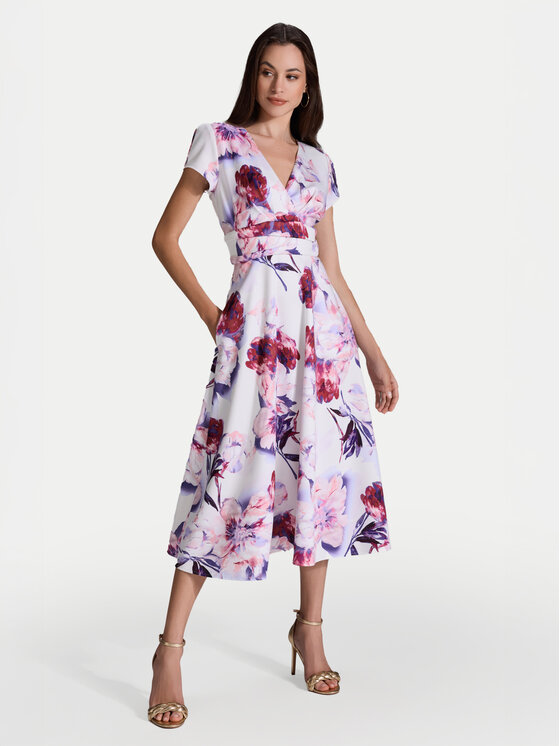 Swing Kokteilinė suknelė · Spalvota · Midi