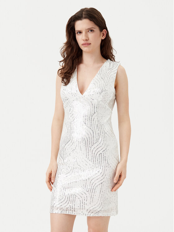 YAS Kokteilinė suknelė · Sidabrinė · Mini