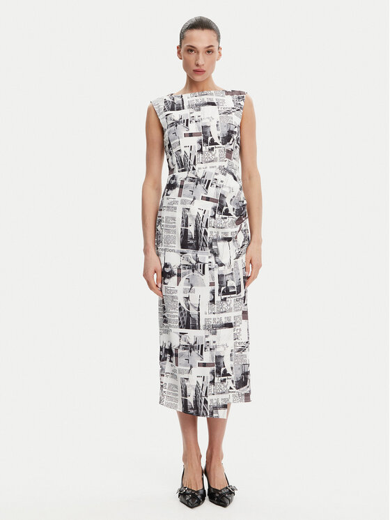 French Connection Kokteilinė suknelė · Balta · Midi