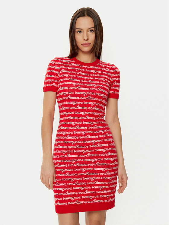 Tommy Jeans Kasdieninė suknelė · Raudona · Mini