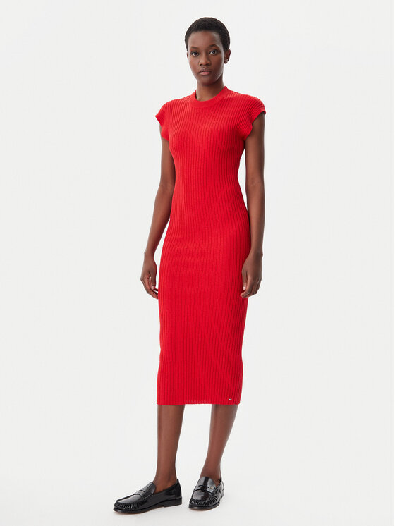 Tommy Hilfiger Kasdieninė suknelė · Raudona · Midi