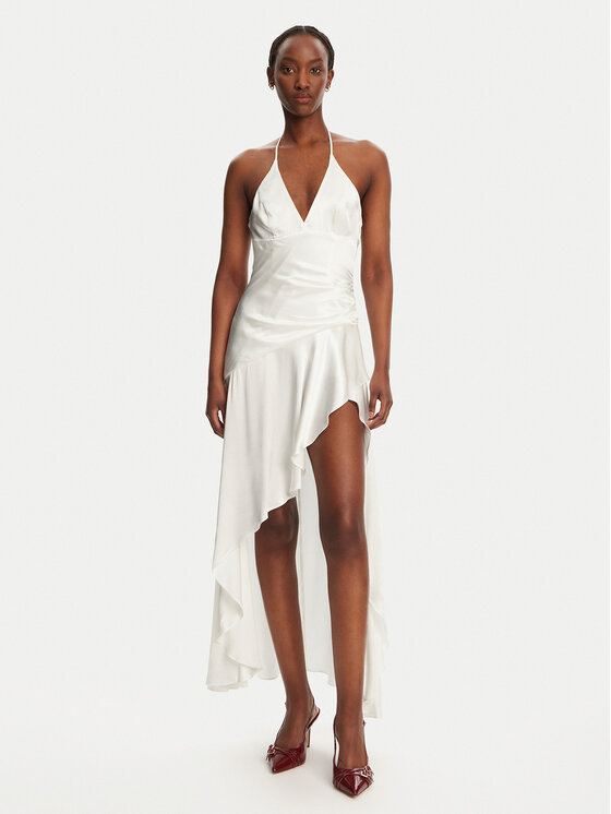 Bardot Kokteilinė suknelė · Balta · Midi