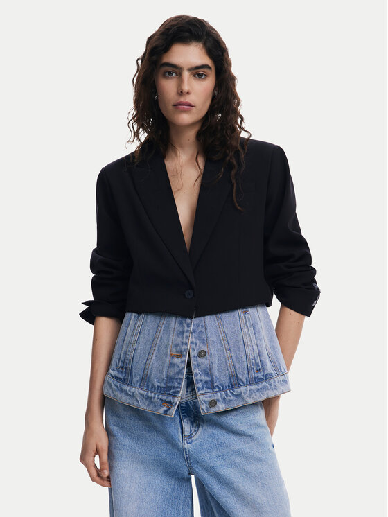 Desigual Švarkas · Juoda · Regular Fit