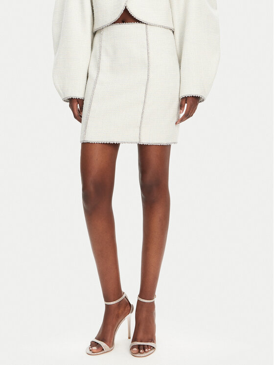 ROTATE Mini sijonas · Écru · Mini