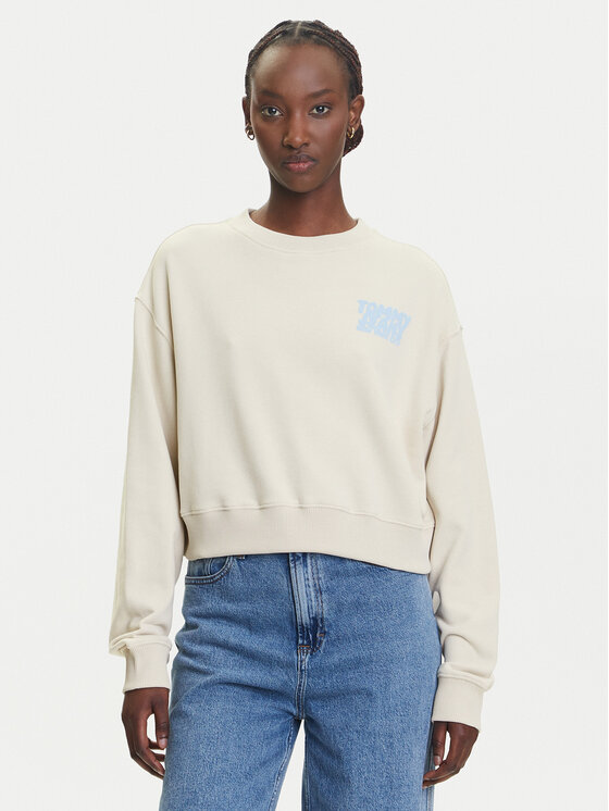 Tommy Jeans Džemperis · Smėlio · Relaxed Fit