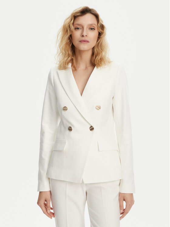 Morgan Švarkas · Balta · Slim Fit