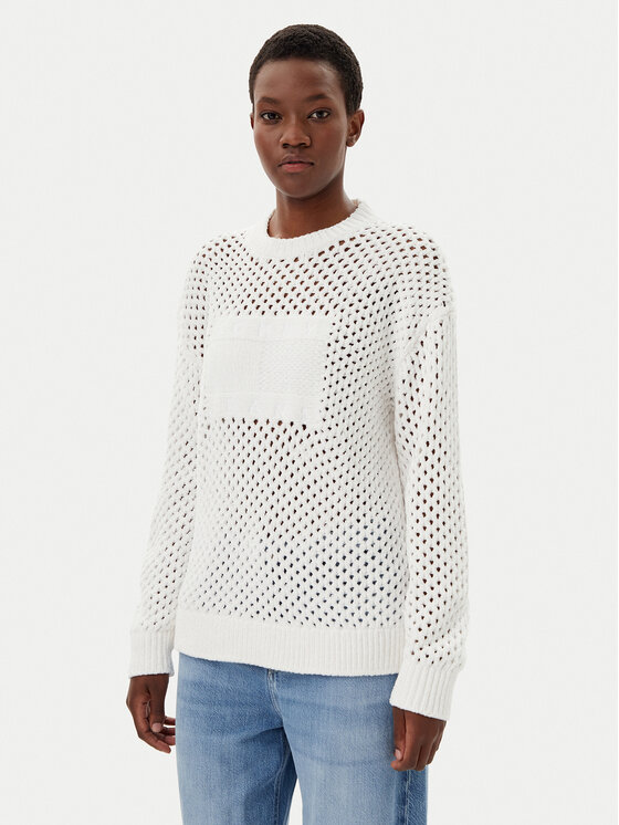 Tommy Jeans Megztinis · Écru · Relaxed Fit