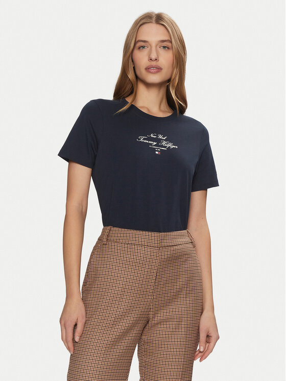 Tommy Hilfiger Marškinėliai · Tamsiai mėlyna