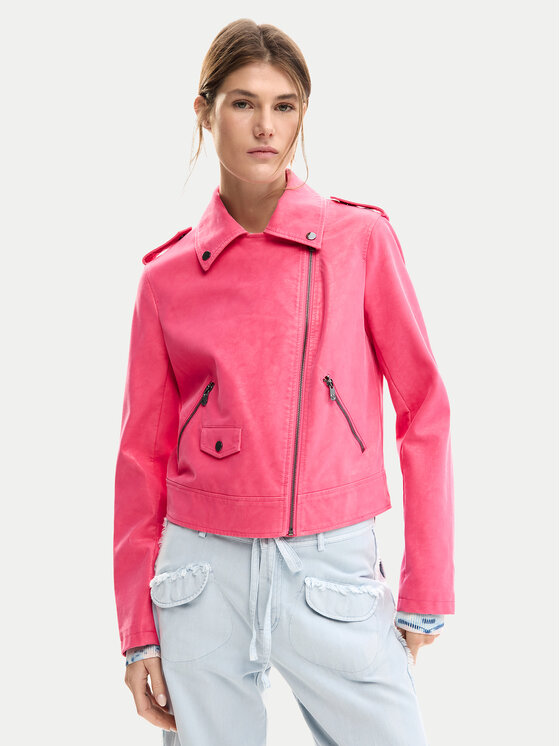 Desigual Dirbtinės odos striukė · Rožinė