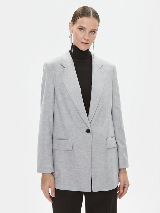 BOSS Švarkas · Pilka · Oversize