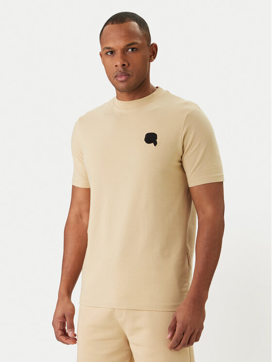 KARL LAGERFELD Marškinėliai · Smėlio