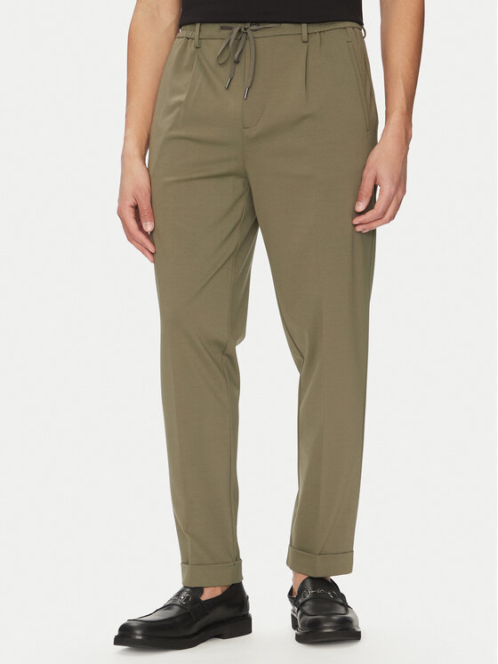 Liu Jo Medžiaginės kelnės · Žalia · Regular Fit