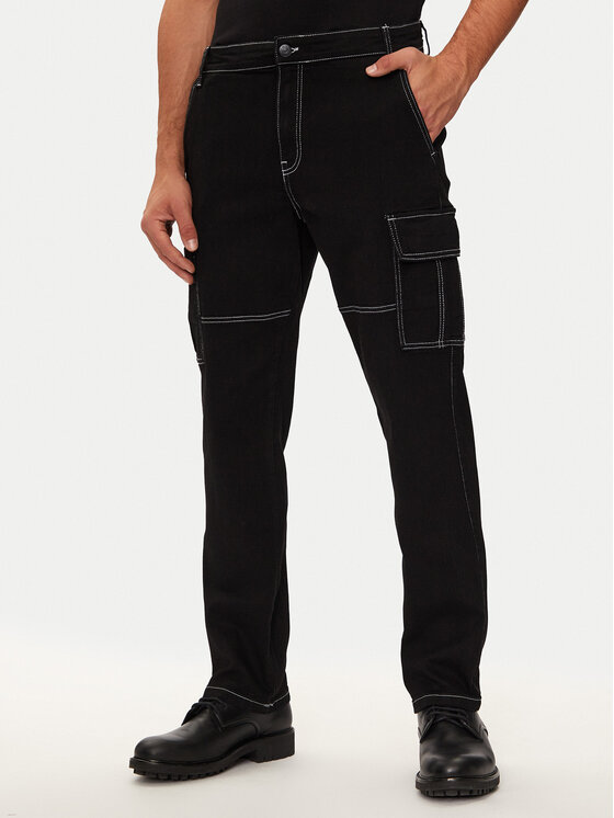 Only & Sons Medžiaginės kelnės · Juoda · Regular Fit