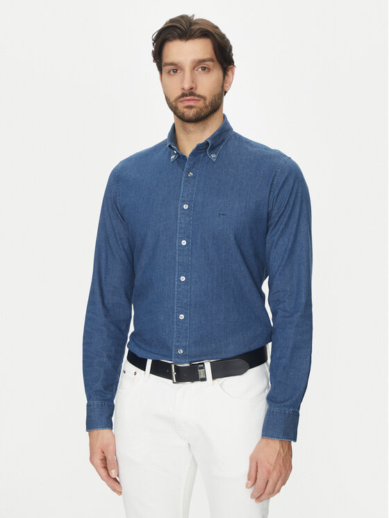 Michael Kors džinsiniai marškiniai  · Tamsiai mėlyna · Slim Fit