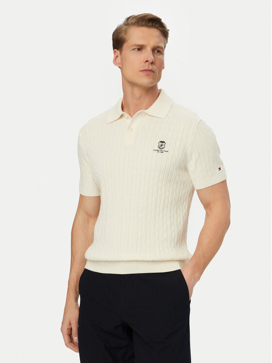 Kodas 20MAY Tommy Hilfiger Polo marškinėliai · Kreminė