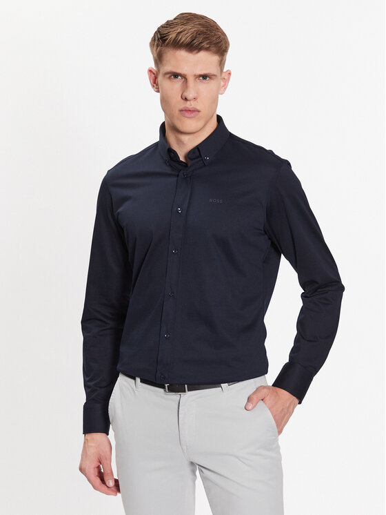BOSS Marškiniai · Tamsiai mėlyna · Regular Fit