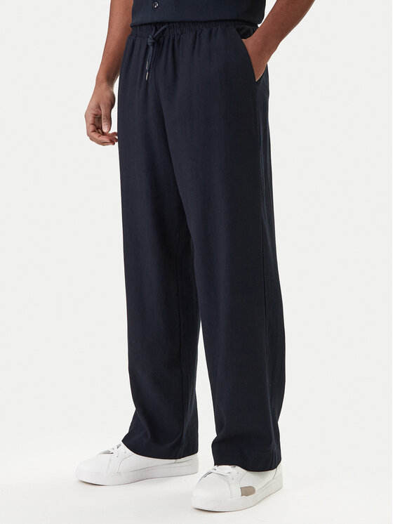 Emporio Armani Medžiaginės kelnės · Tamsiai mėlyna · Regular Fit