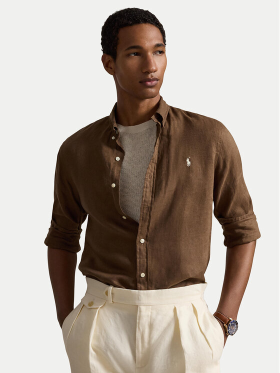 Kodas SUN15 Polo Ralph Lauren Marškiniai · Šviesiai ruda · Slim Fit