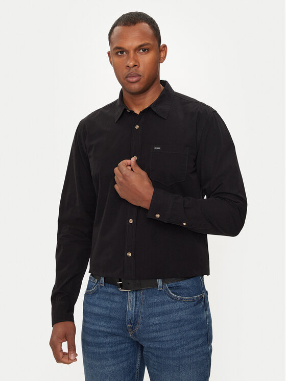 Kodas SUN15 Guess Jeans Marškiniai · Juoda · Slim Fit