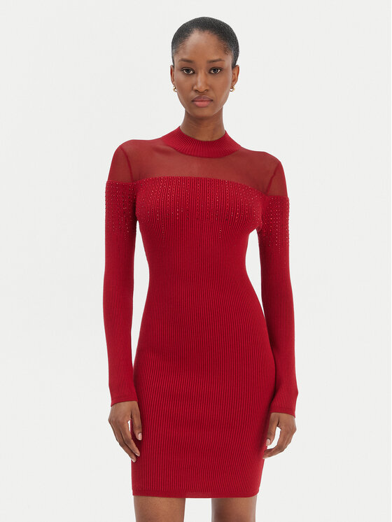 Guess Trikotažinė suknelė · Raudona · Mini