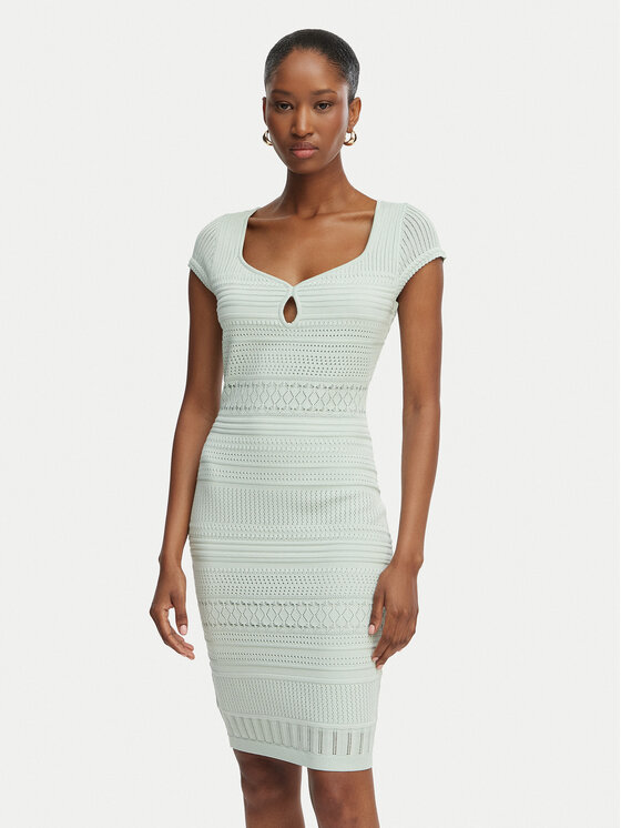 Guess Trikotažinė suknelė · Šviesiai žalia · Mini