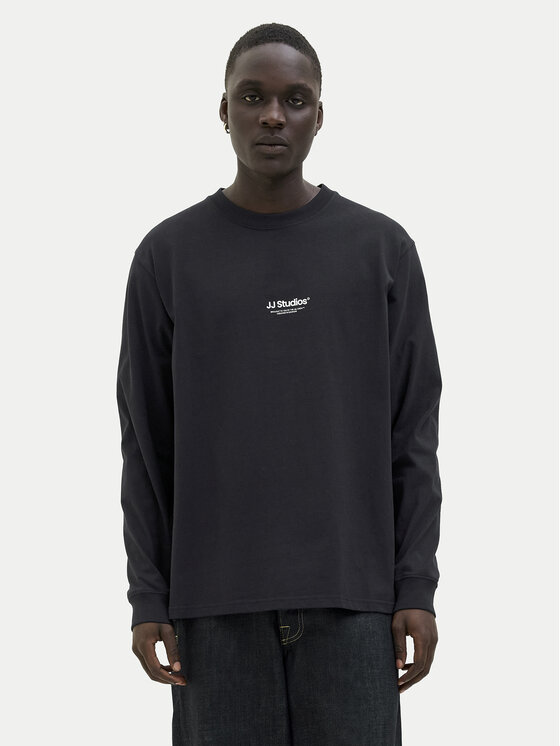 Jack & Jones Marškinėliai ilgomis rankovėmis · Juoda