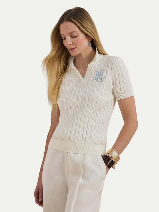 LAUREN RALPH LAUREN Megztinis · Balta · Slim Fit