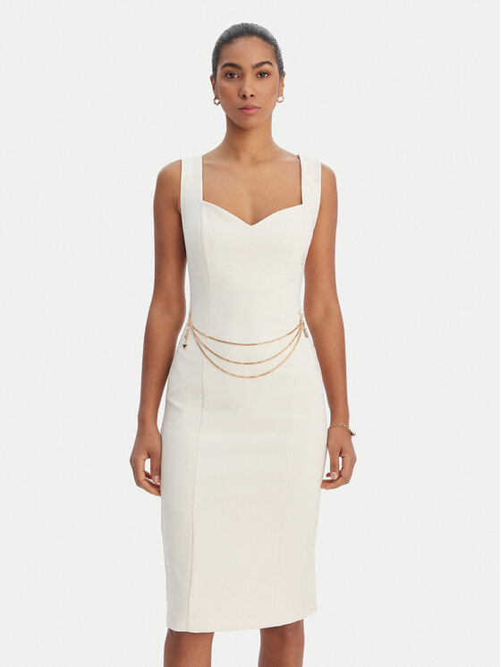 Fracomina Kokteilinė suknelė · Écru · Midi