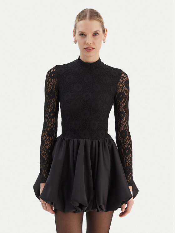 Bardot Kokteilinė suknelė · Juoda · Mini