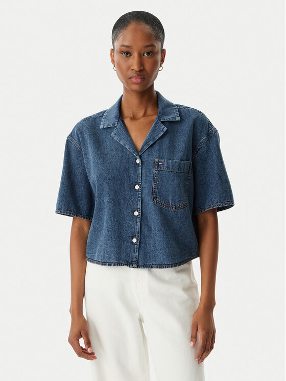 Tommy Jeans džinsiniai marškiniai  · Mėlyna